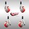 Service Caster 3 Inch 316SS Red Poly Swivel 1-1/8 Inch Expanding Stem Caster Brake SCC, 2PK SS316EX20S314-PPUB-RED-2-TLB-2-118 - alternate 3